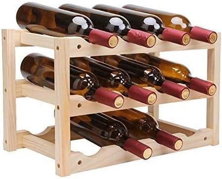 Bamboo Wood Wine Rack - A high quality piece that would shine on every corner, with capacity for up to 12 bottles.