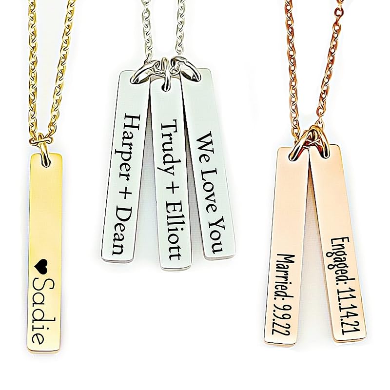 Budget-Friendly Charm: Custom Engraved Pendant - A delicate and personalized pendant that’s both elegant and meaningful.