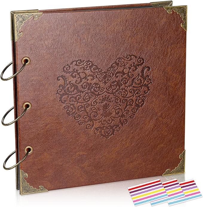 Classic Photo Album: Leather-Bound Memory Book - A beautiful and durable option to store your cherished moments.